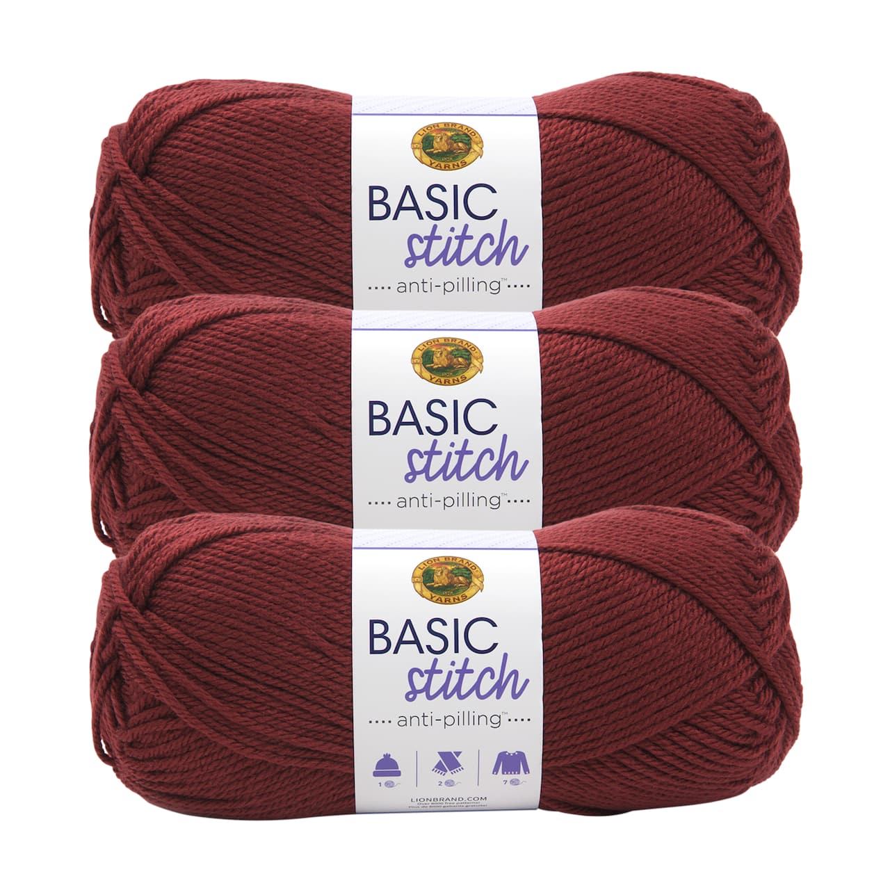 3 Pack Lion Brand® Basic Stitch Anti Pilling™ Yarn